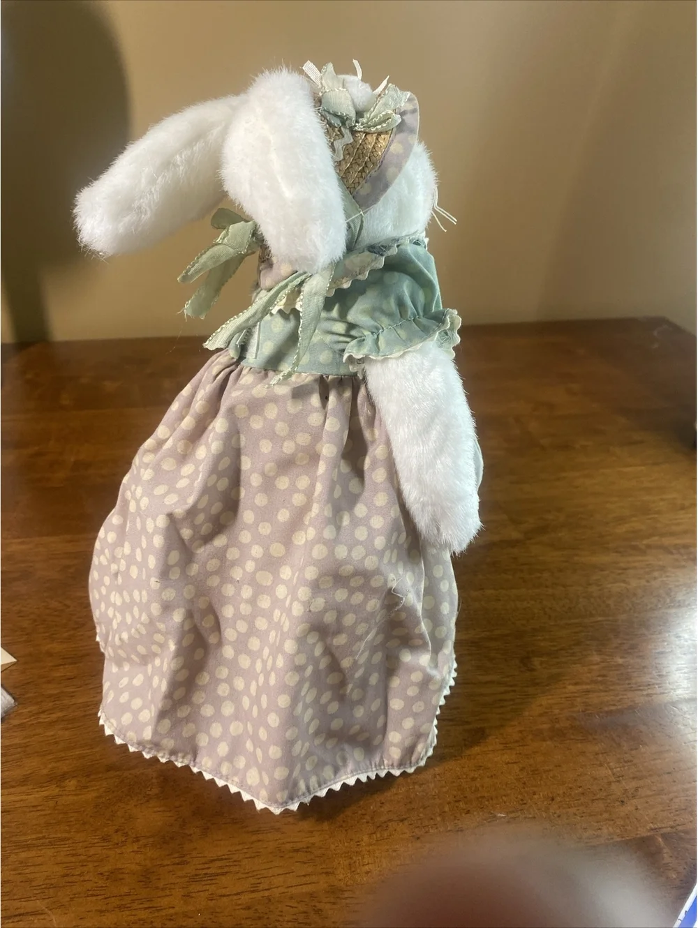 VTG Hallmark Bunnies by the Bay Rosy Pocketful Plush Bunny Rabbit on Stand NWT